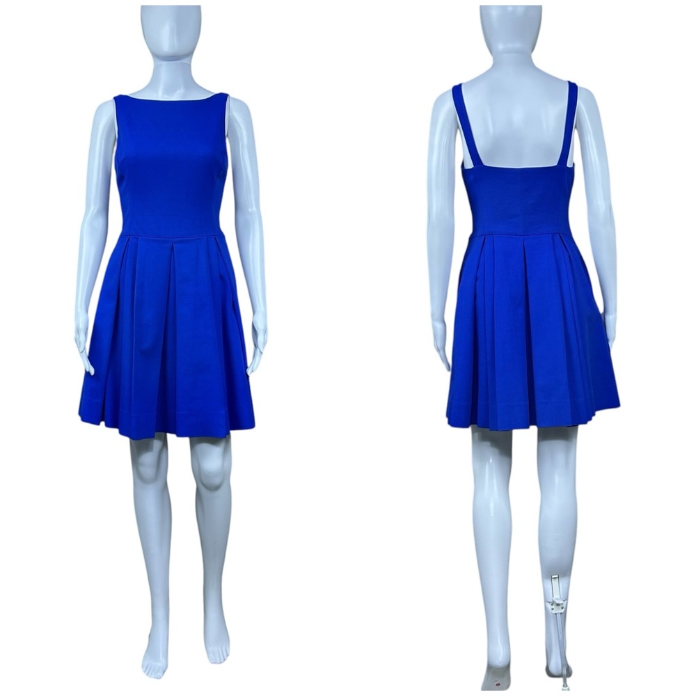Polo Ralph Lauren Pleated Fit & Flare Sleeveless Dress Sz 0 Textured QuietLuxury